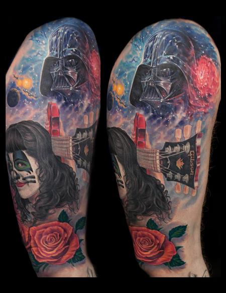 Steve Morris - fun collage kiss star wars